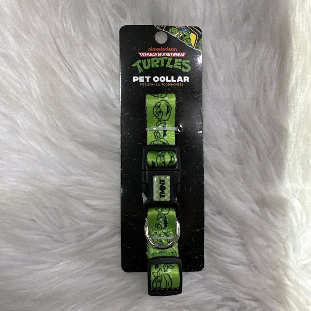 TMNT  Teenage Mutant Ninja Turtles All Over Graphics Pet Collar S/M 11"-19"